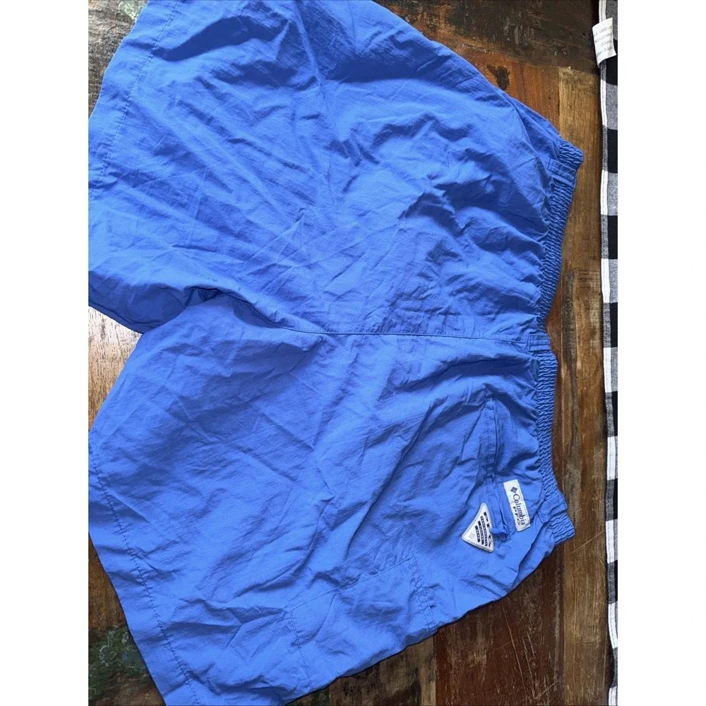 Columbia PFG Shorts Adult L Blue Lined 6